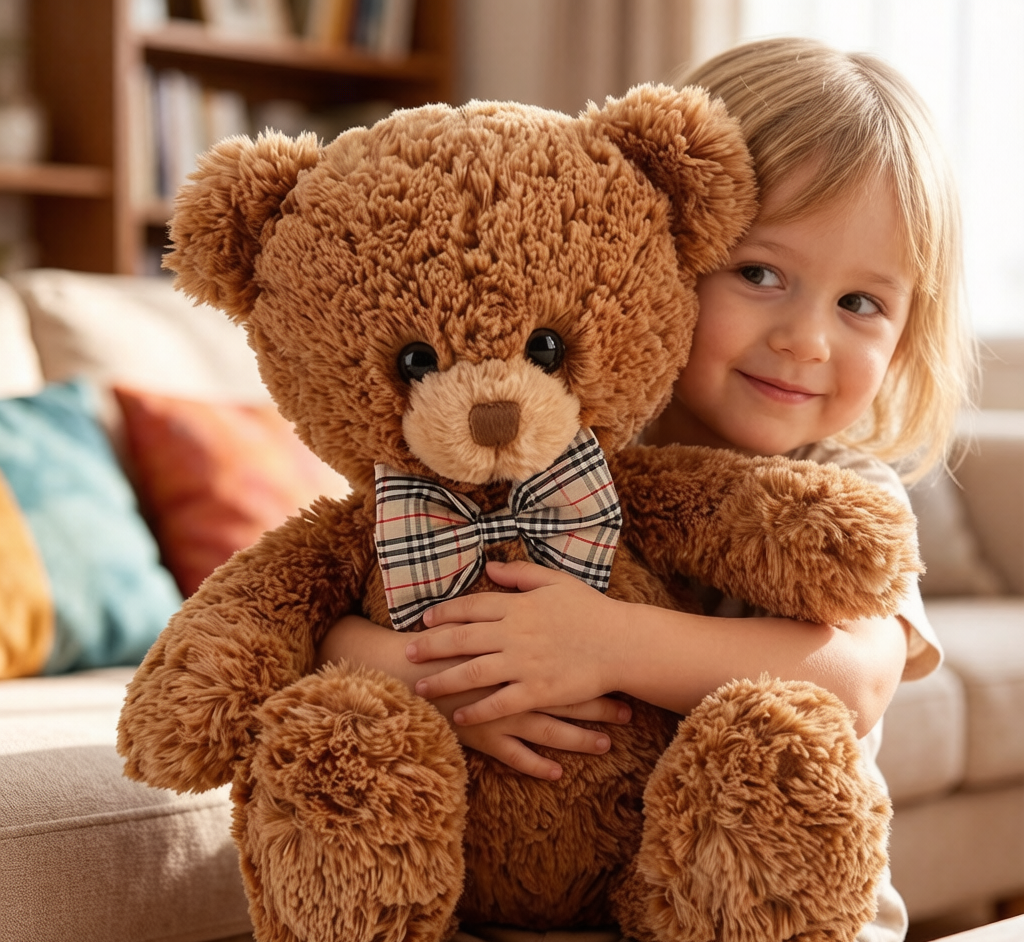 Claire Teddy Bear Plush - Super Soft Hugging Pillow