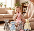 Baby Animal Comfort Blanket - Silicone Teether Soothing Plush