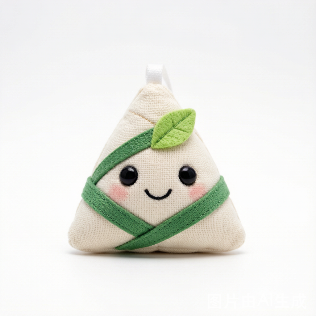 Dragon Boat Zongzi Plush Pendant - Cute Festival Bag Charm