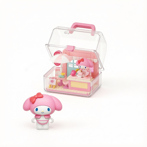 AREAX Sanrio Hello Kitty Fruity Store Building Blocks - Cute Assembly Toy Set