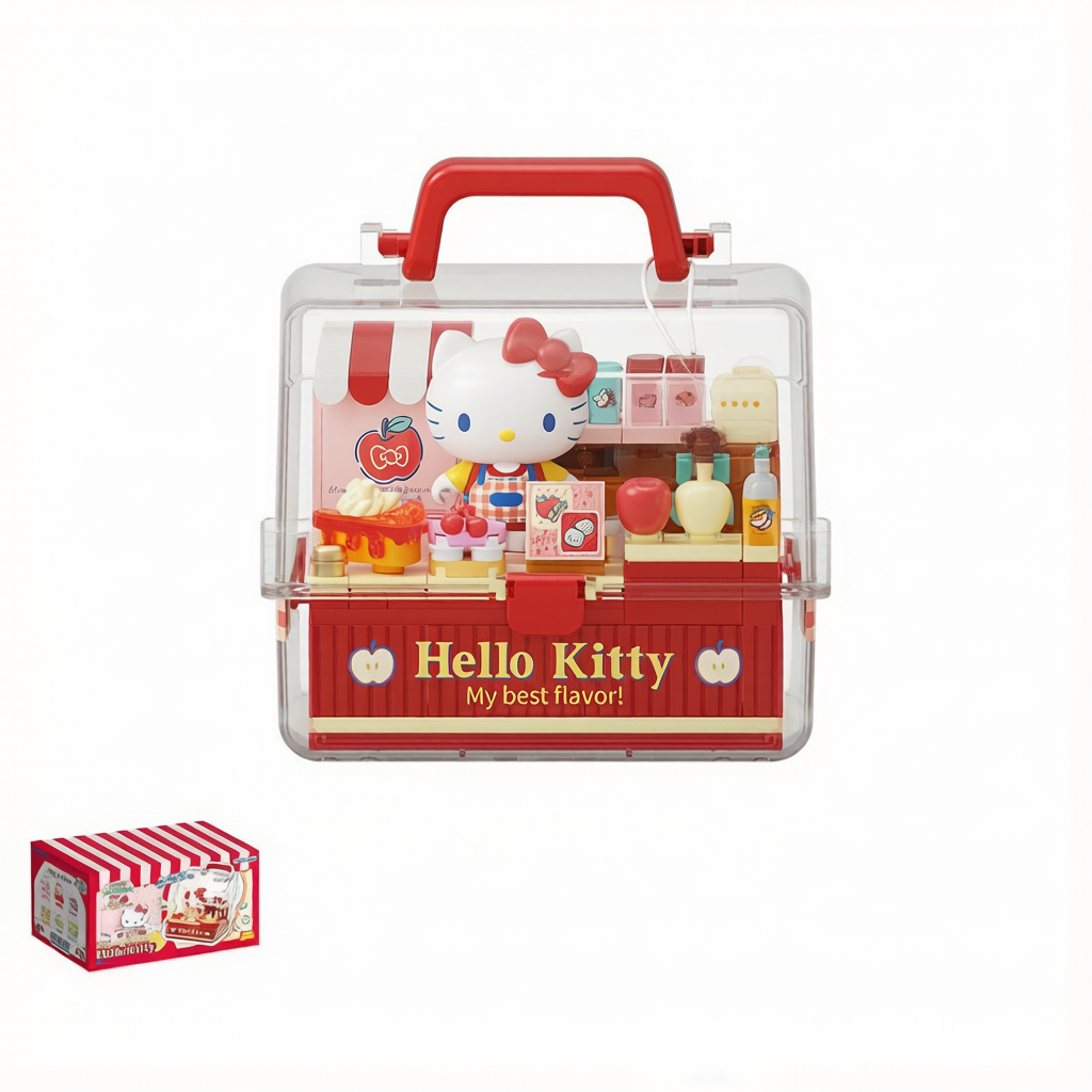 AREAX Sanrio Hello Kitty Fruity Store Building Blocks - Cute Assembly Toy Set