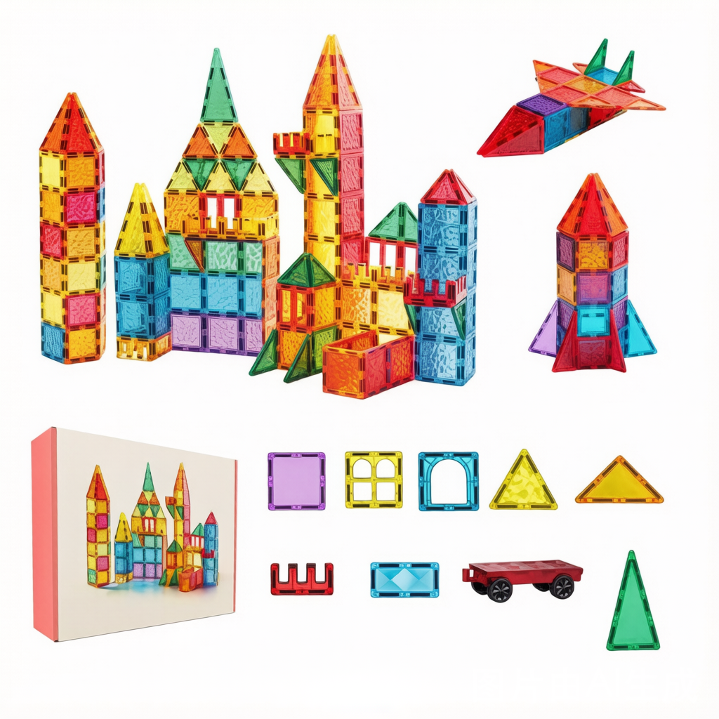 Diamond Magnetic Building Blocks - Colorful Strong-Magnet STEM Toy Set