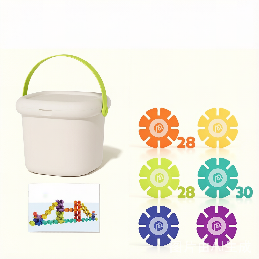 mideer Milu Snowflake Puzzle Building Blocks - Large Thickened Educational Toy