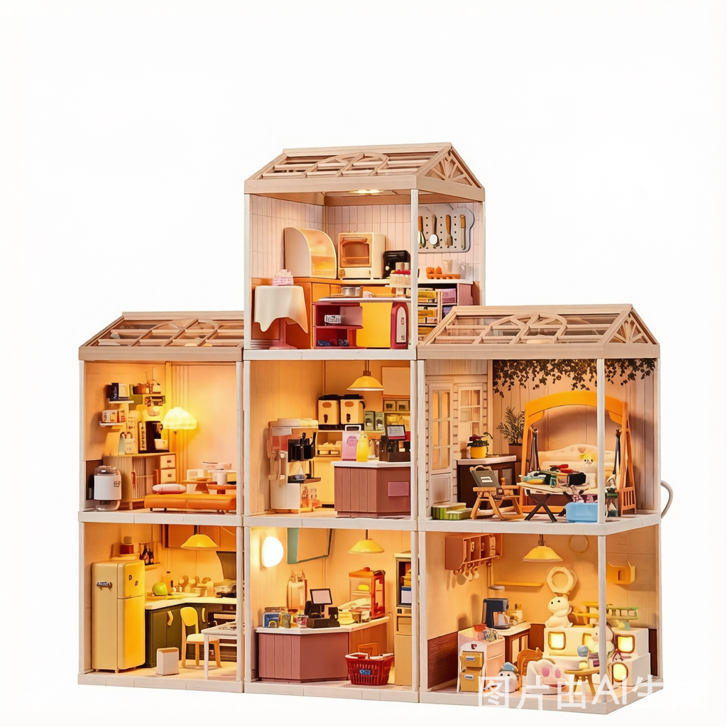 Small Town Diary DIY Miniature House - Handmade Super World Dollhouse Kit