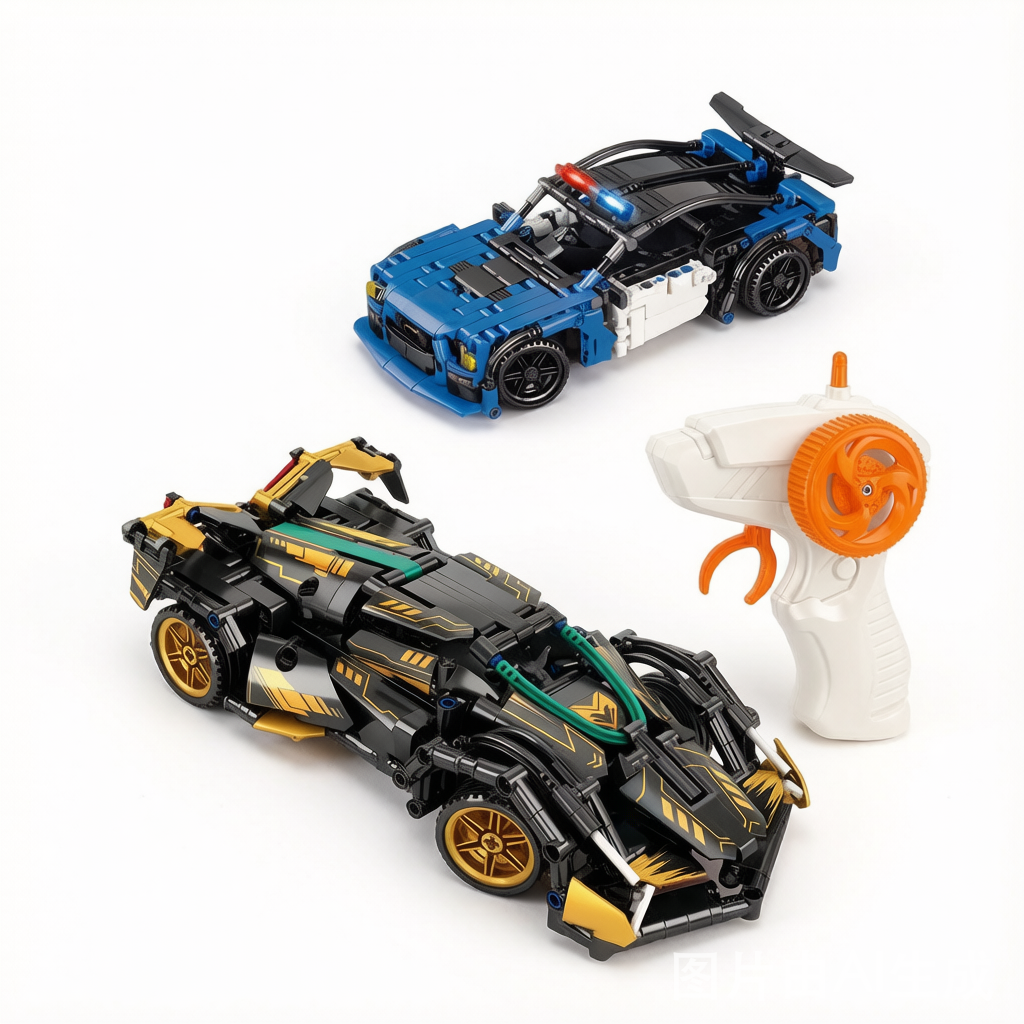 Aoke Remote Control Building Block Car - Electric Assembly Model Toy
