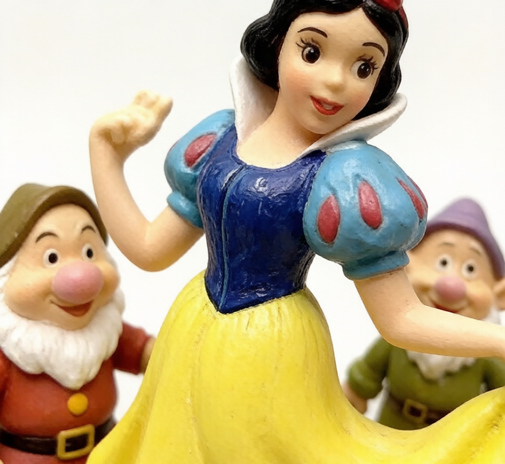 Snow White & Seven Dwarfs Cake Toppers - Fairytale Figurine Set