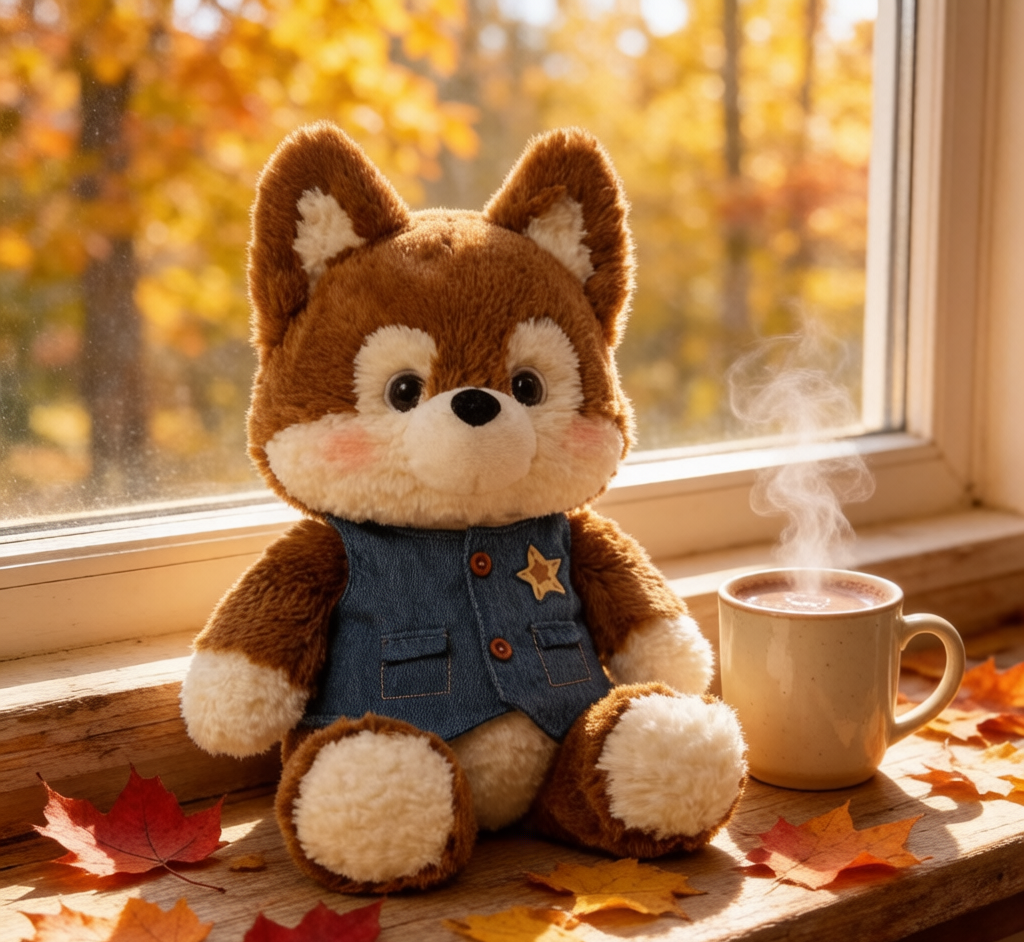 Healing Forest Animal Plush - Cozy Sweater Fox, Bear & Sheep