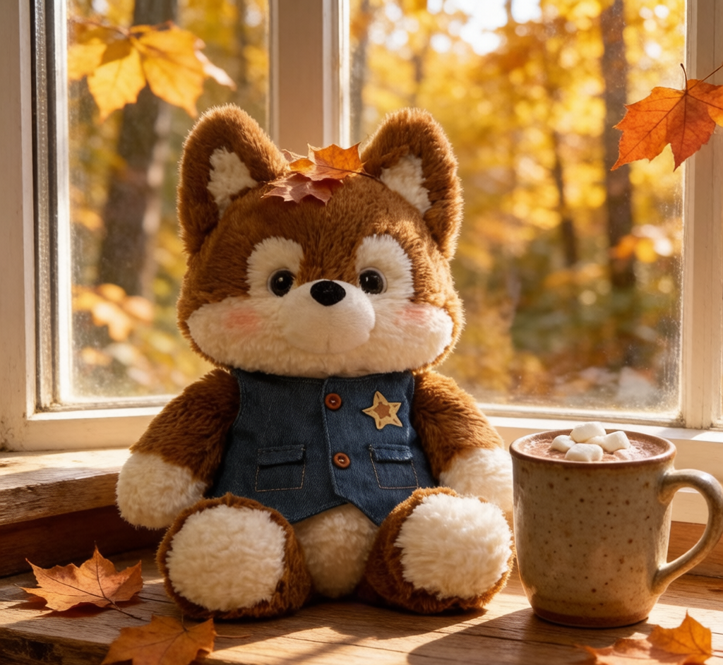 Healing Forest Animal Plush - Cozy Sweater Fox, Bear & Sheep