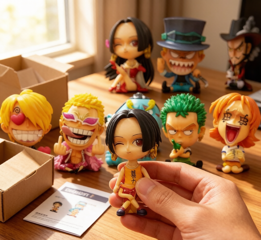 One Piece Figure Set - Luffy, Zoro & Ace Collectible Ornaments