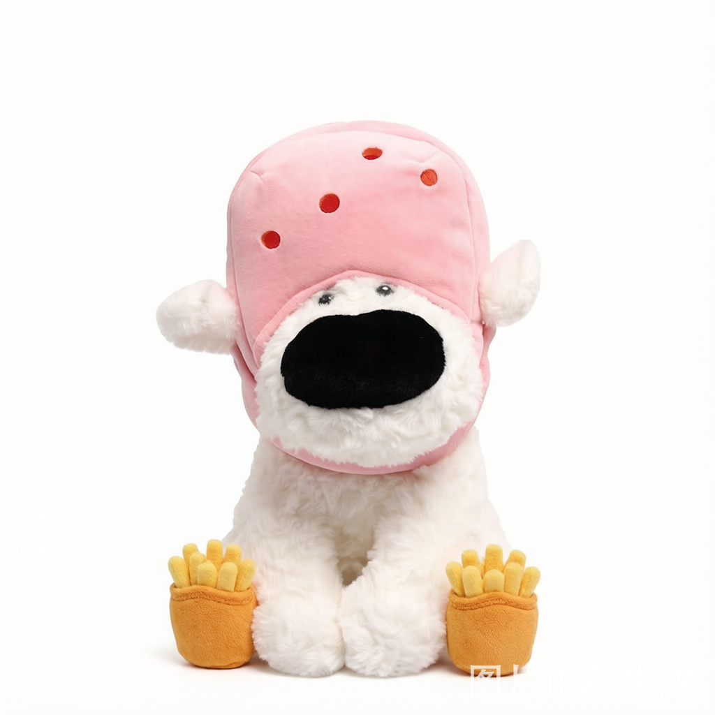 Snot Bear Big-Nose Dog Plush - Cute Hooded Companion Doll