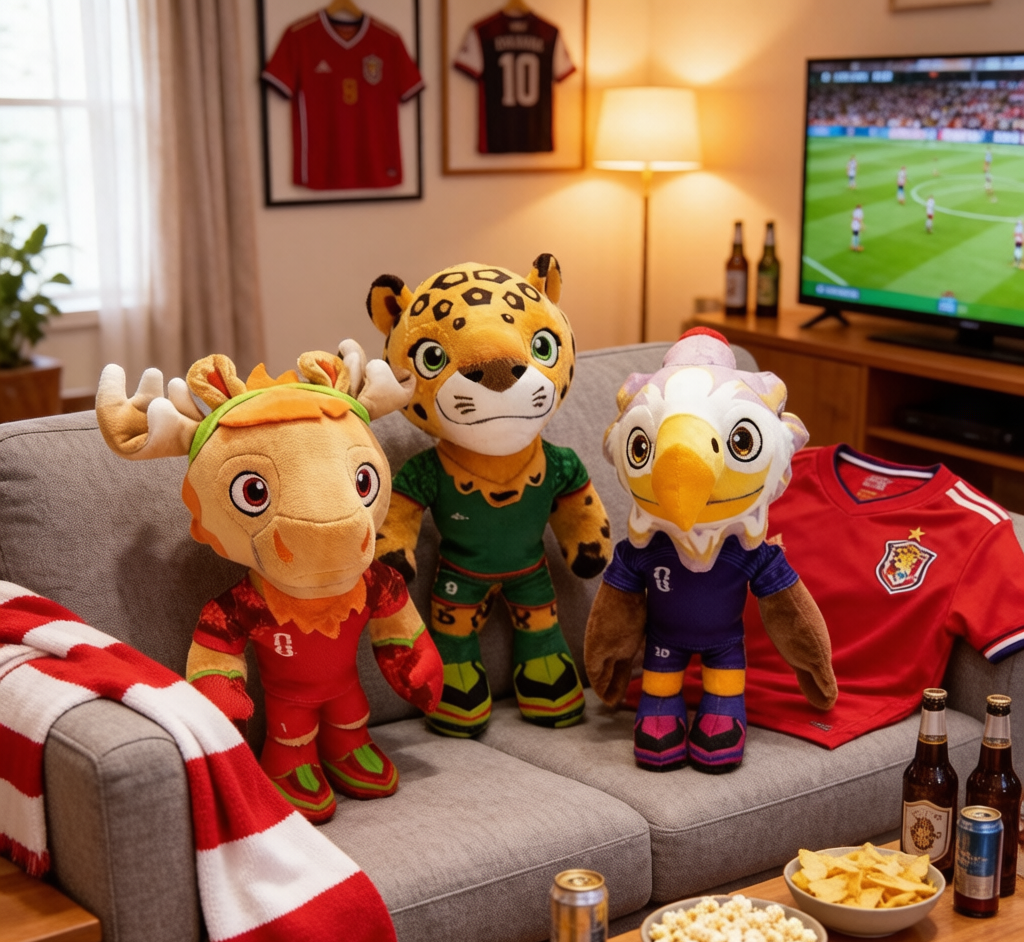 2026 World Cup Mascot Plush - Eagle, Jaguar & Moose Doll