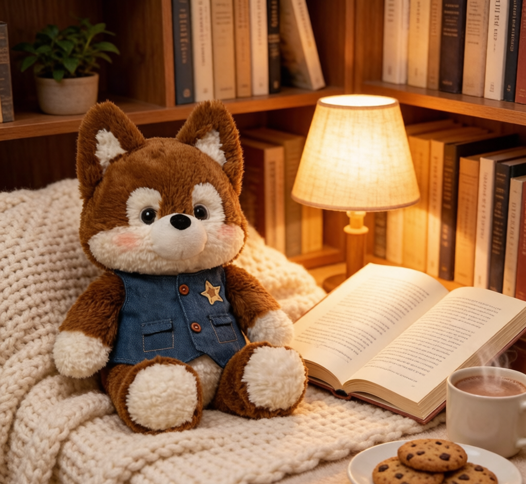 Healing Forest Animal Plush - Cozy Sweater Fox, Bear & Sheep