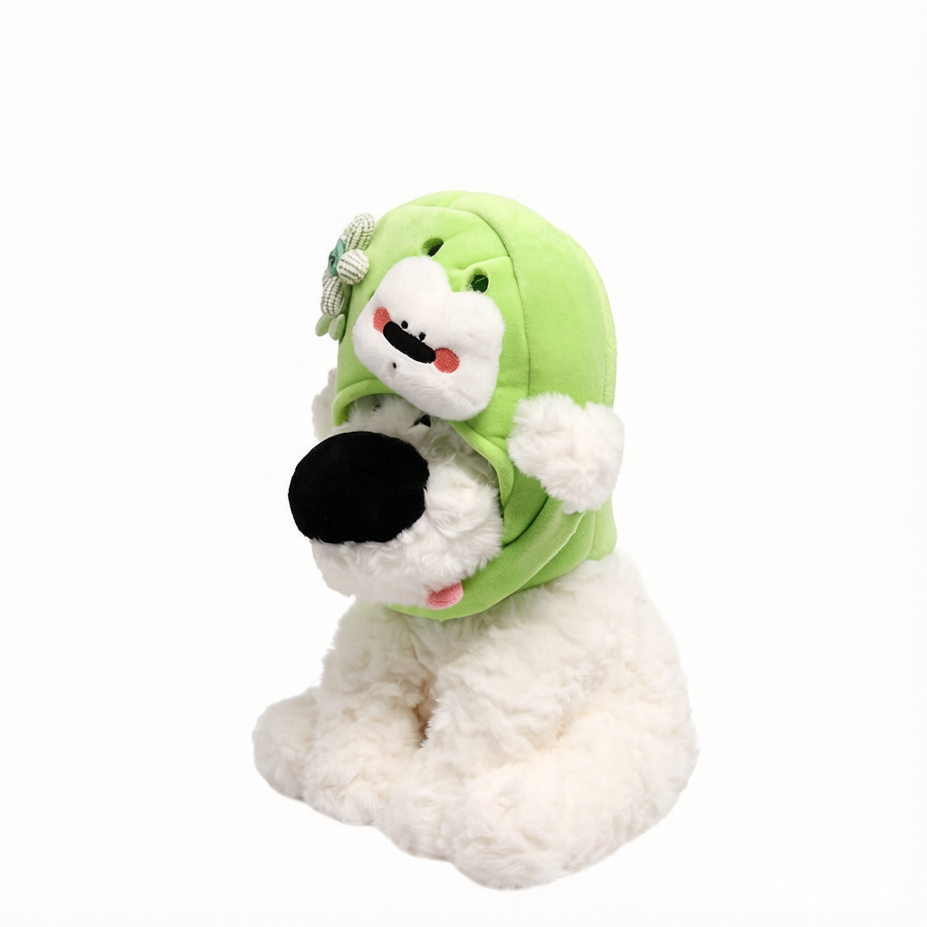 Snot Bear Big-Nose Dog Plush - Cute Hooded Companion Doll