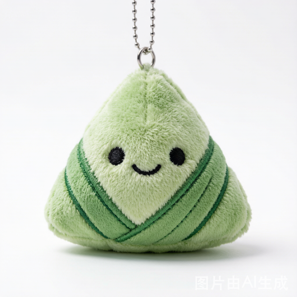 Dragon Boat Zongzi Plush Pendant - Cute Festival Bag Charm