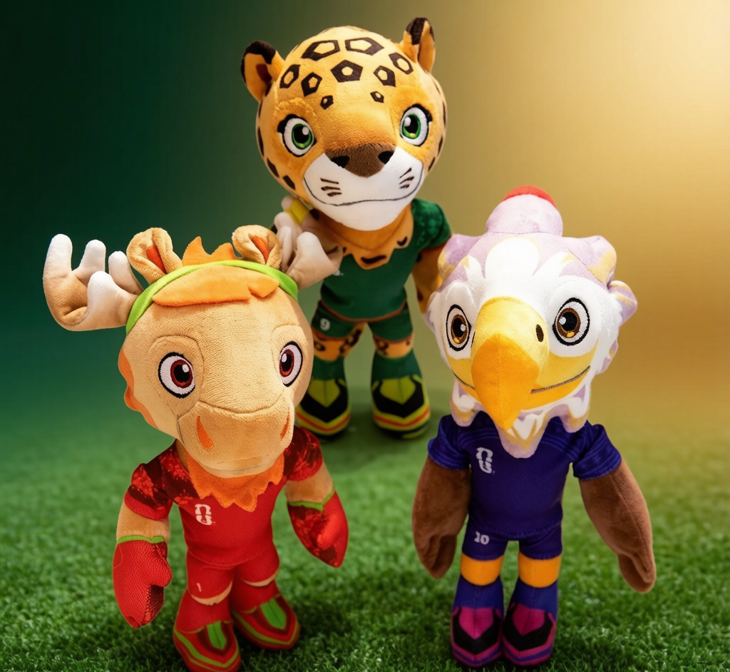 2026 World Cup Mascot Plush - Eagle, Jaguar & Moose Doll