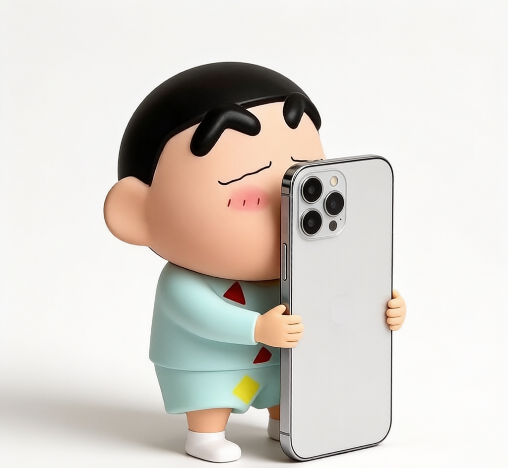 Crayon Shin-chan Phone Stand - Cute Desk Figure Holder