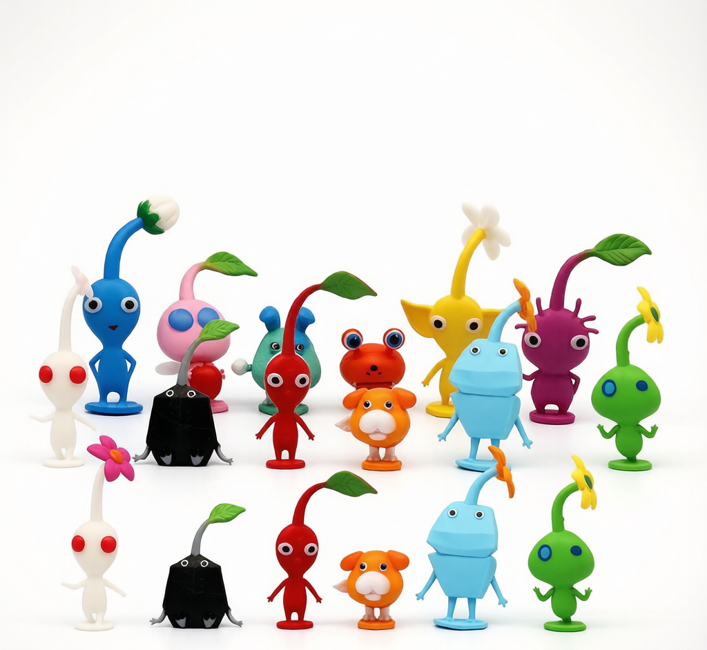 Pikmin Figure Set - Cute Game Character Ornaments
