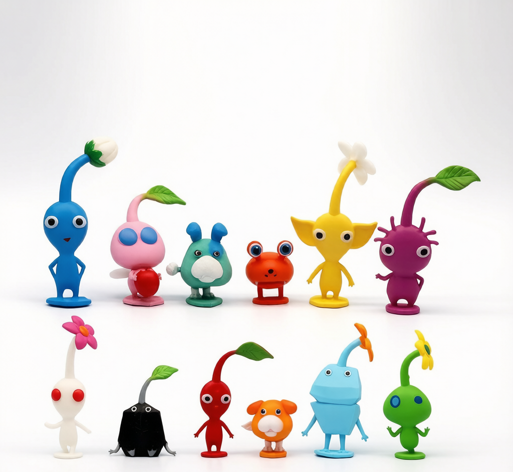 Pikmin Figure Set - Cute Game Character Ornaments