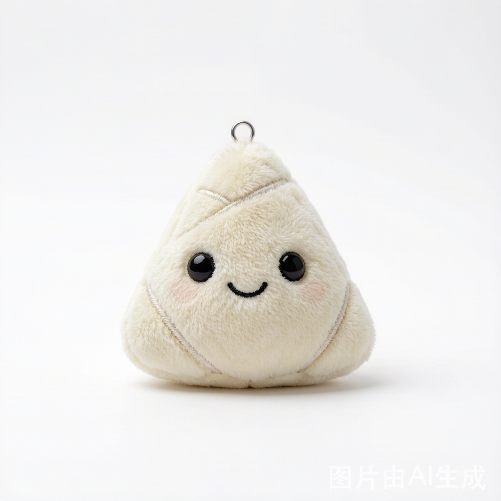 Dragon Boat Zongzi Plush Pendant - Cute Festival Bag Charm