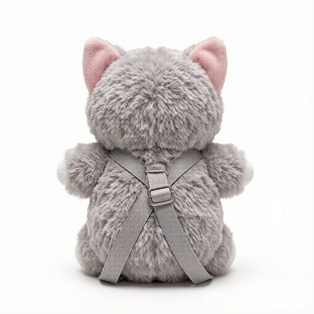 Plush Cat Backpack Doll - Cute Shoulder Toy Bag