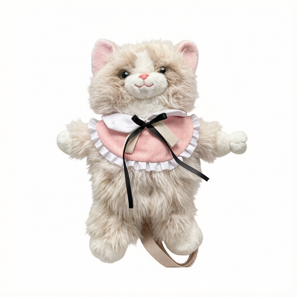Plush Cat Backpack Doll - Cute Shoulder Toy Bag