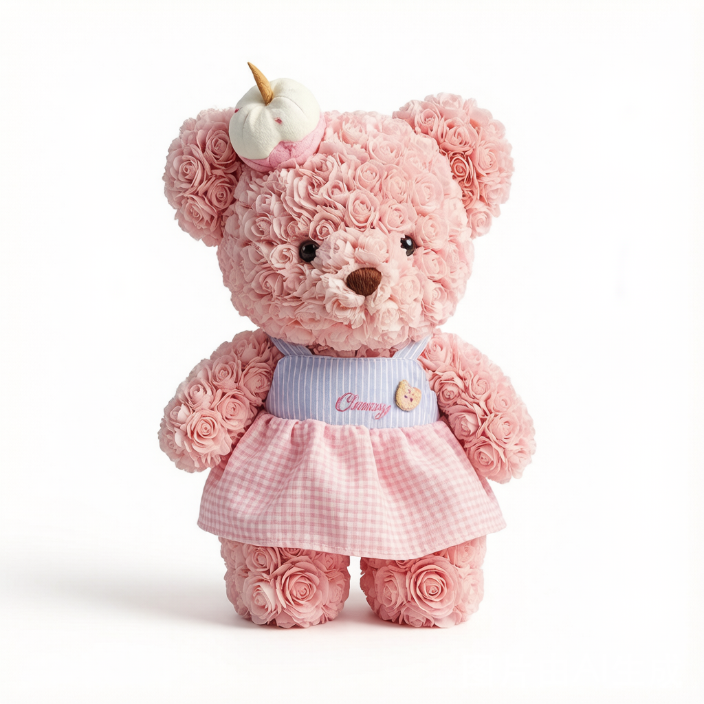 Snot Bear & Rose Bear Plush - Cute Companion & Bed Decor Doll