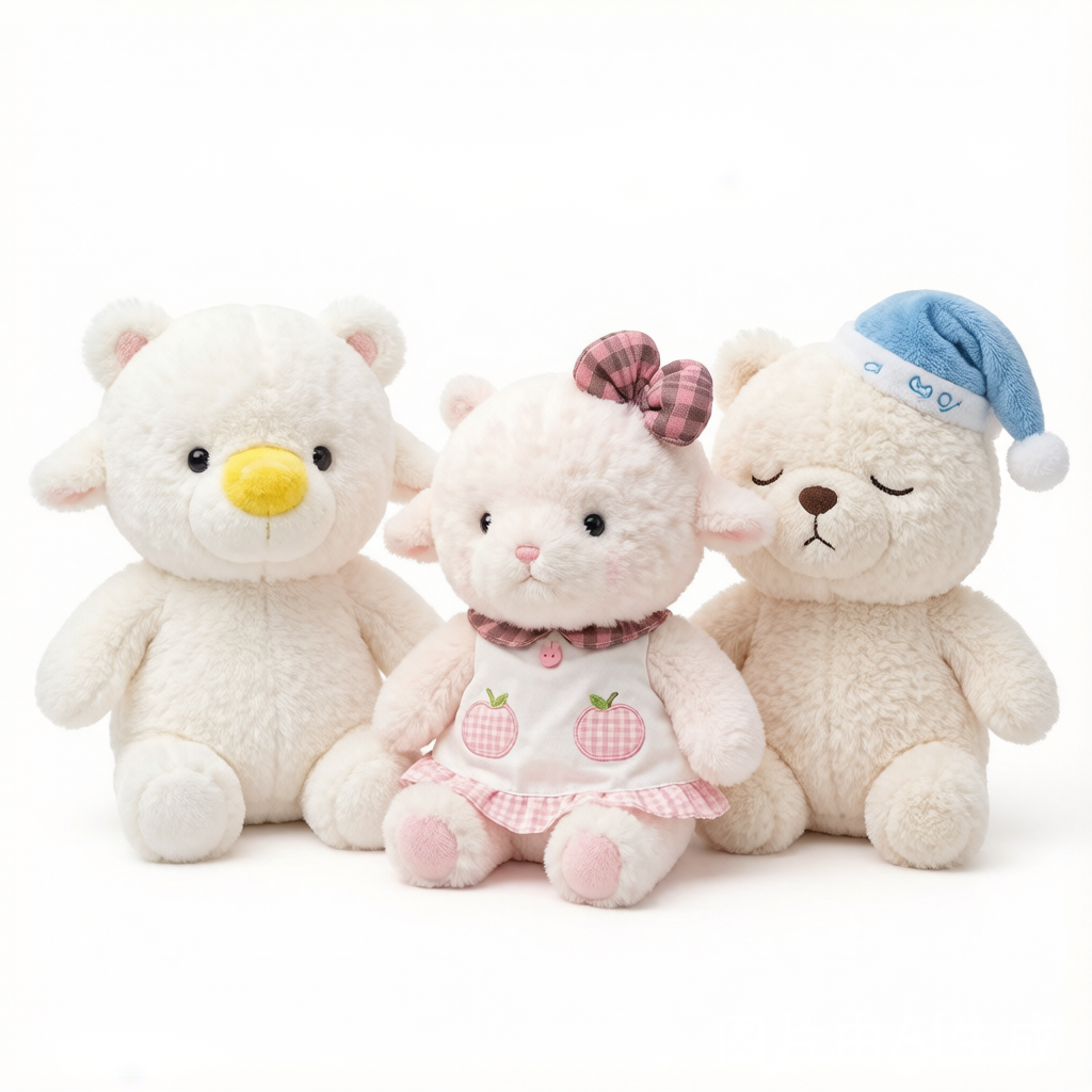 Snot Bear & Rose Bear Plush - Cute Companion & Bed Decor Doll