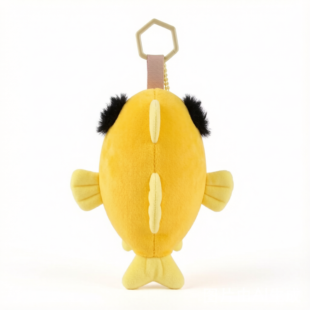 Bikini Bottom Fish Plush Keychain - SpongeBob-Inspired Pendant