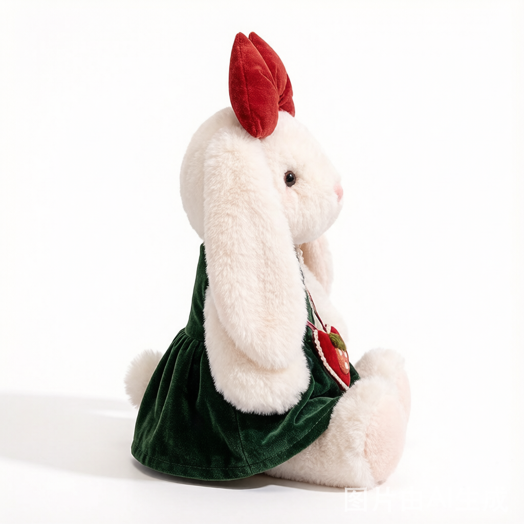 Dressed Long-Ear Rabbit Plush - Cozy Comfort Doll