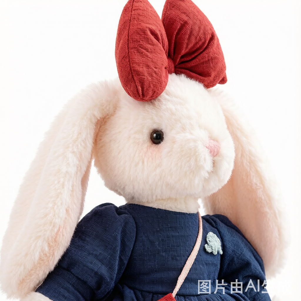 Dressed Long-Ear Rabbit Plush - Cozy Comfort Doll