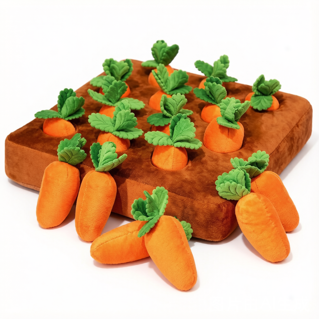 Pull-a-Carrot Garden Plush Toy - Interactive Surprise Doll