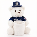 Police Bear Pen Holder Plush - Desk Organizer Buddy