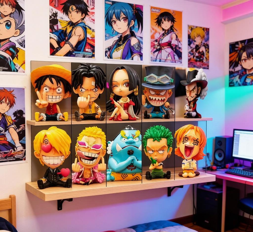 One Piece Figure Set - Luffy, Zoro & Ace Collectible Ornaments