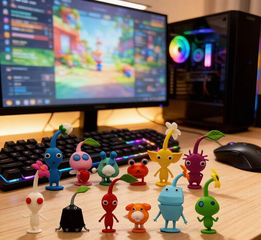Pikmin Figure Set - Cute Game Character Ornaments