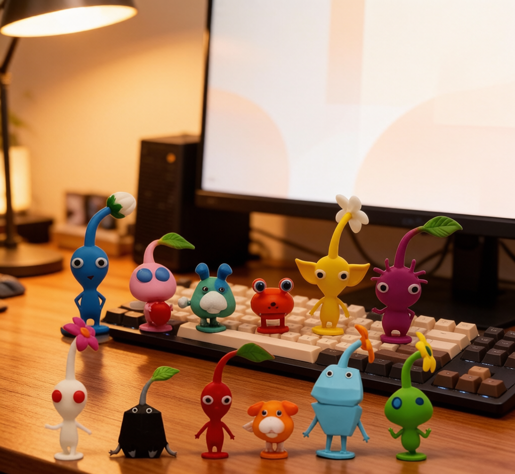 Pikmin Figure Set - Cute Game Character Ornaments