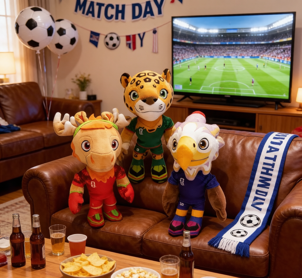 2026 World Cup Mascot Plush - Eagle, Jaguar & Moose Doll