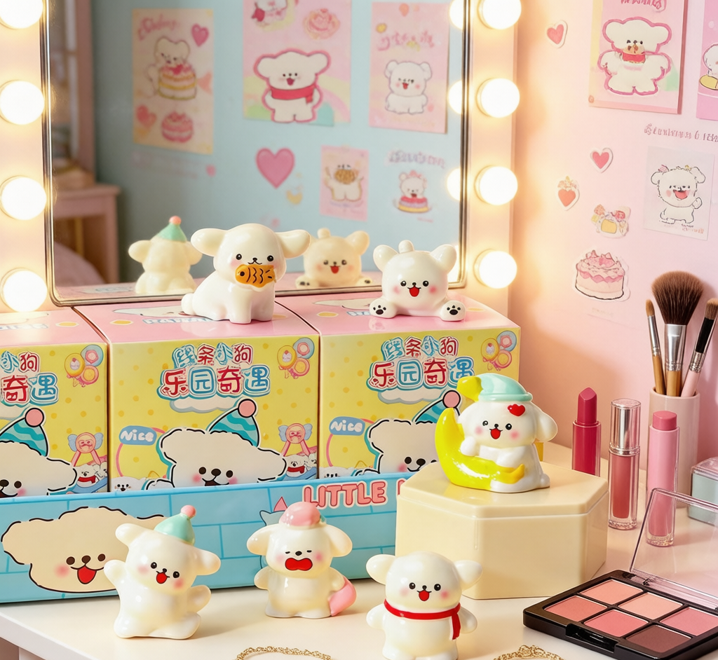 Line-Drawing Puppy Blind Box - Surprise Mini Figure Toy