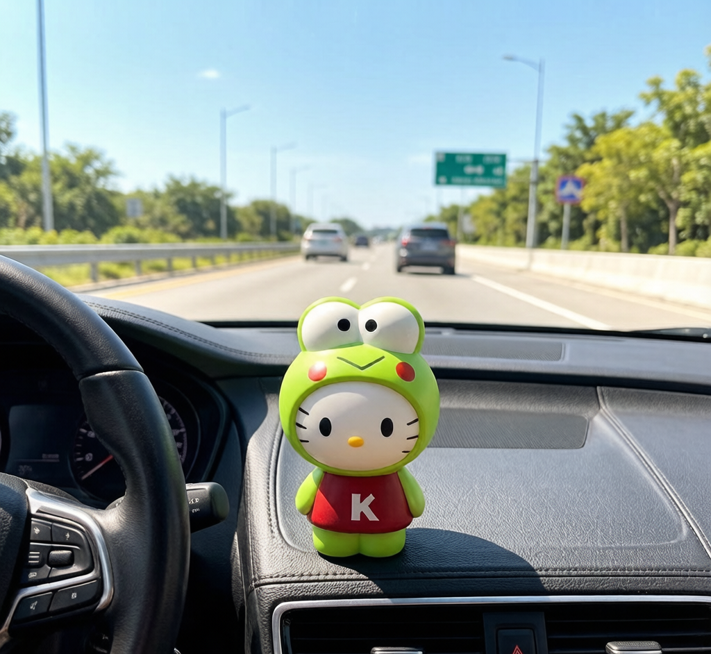 KT Cat Figure Ornament - Cute Car & Desk Decoration