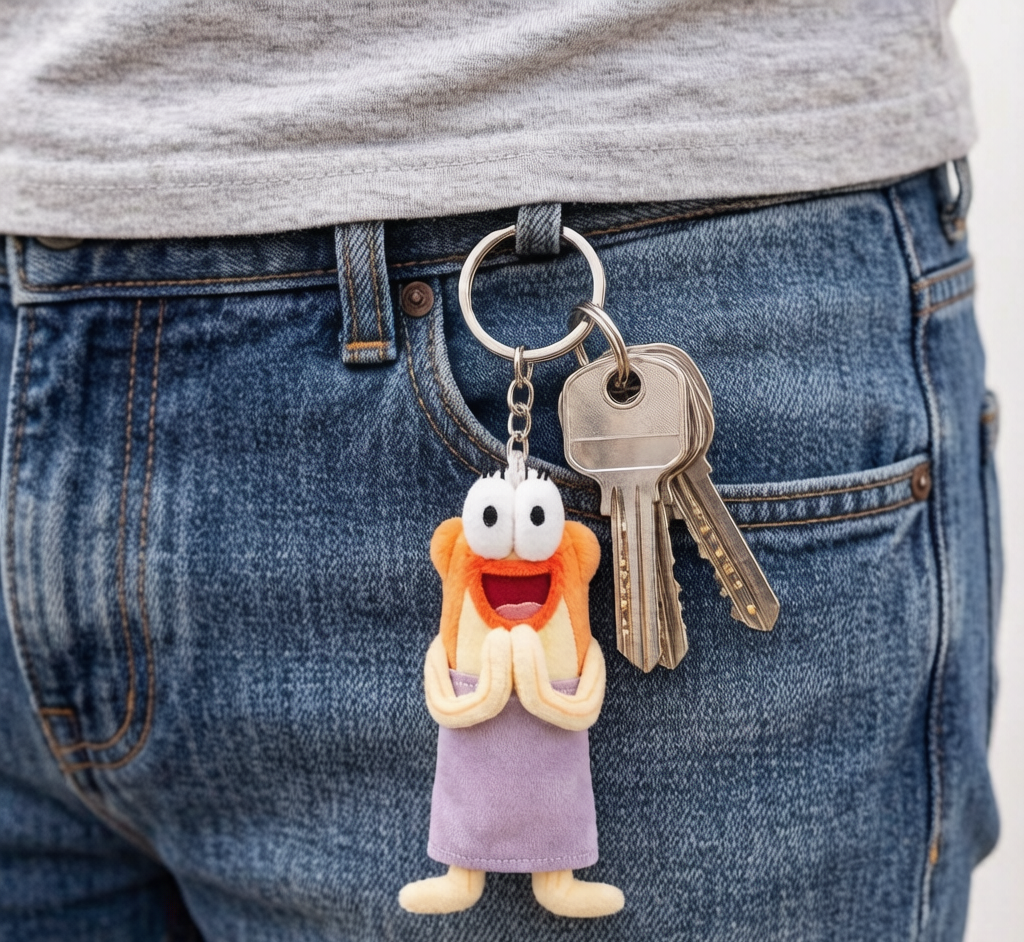 Bikini Bottom Fish Plush - Funny Cartoon Pendant Doll