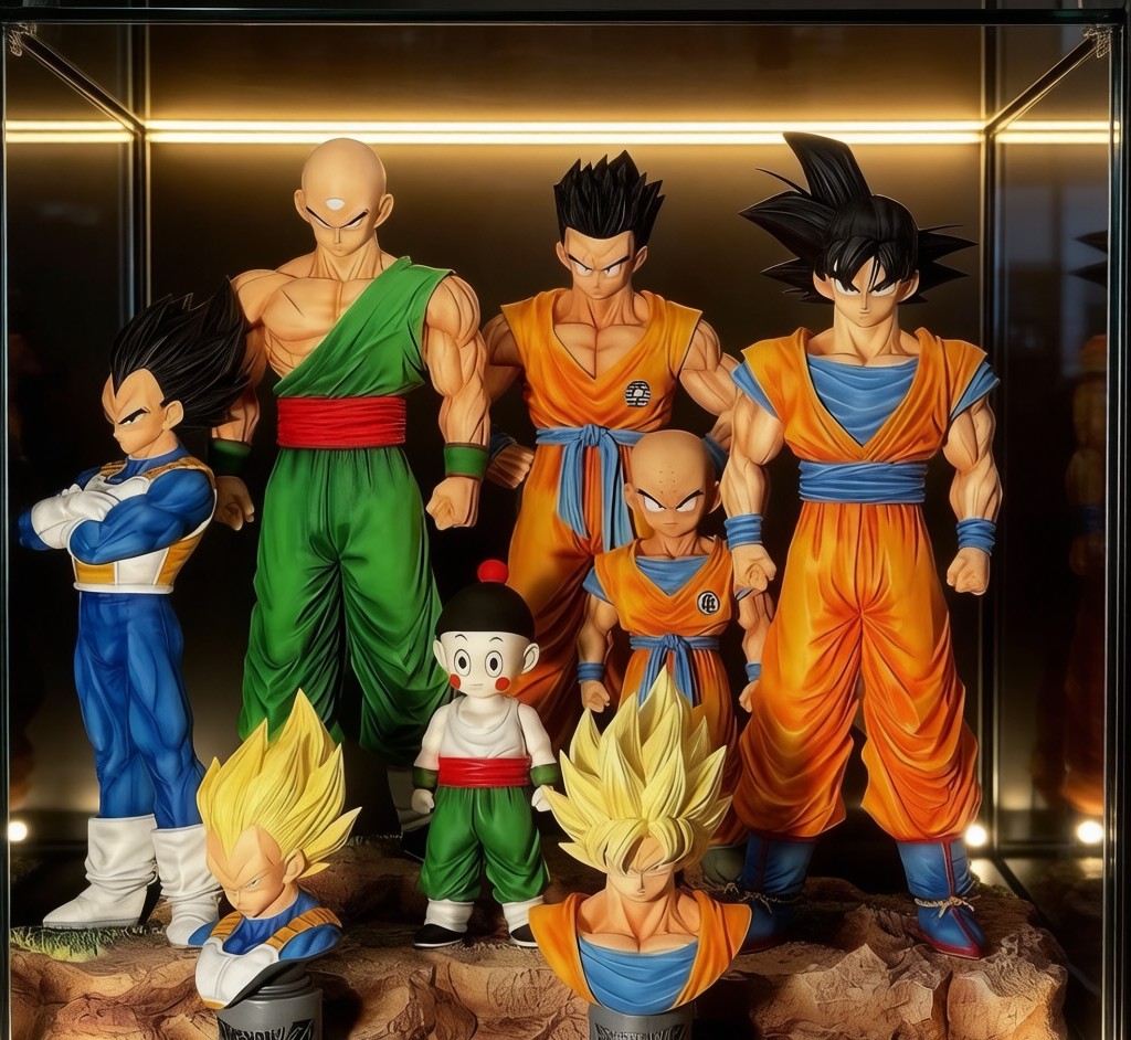 Z Warrior Hero Figurine - Double-Headed Collectible Statue
