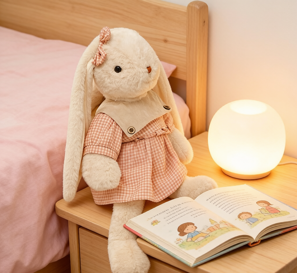 Lily Rabbit Plush - Long-Eared Comfort Doll & Sleeping Pillow