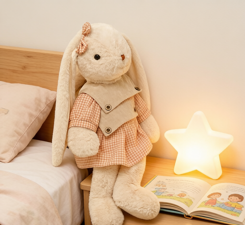 Lily Rabbit Plush - Long-Eared Comfort Doll & Sleeping Pillow