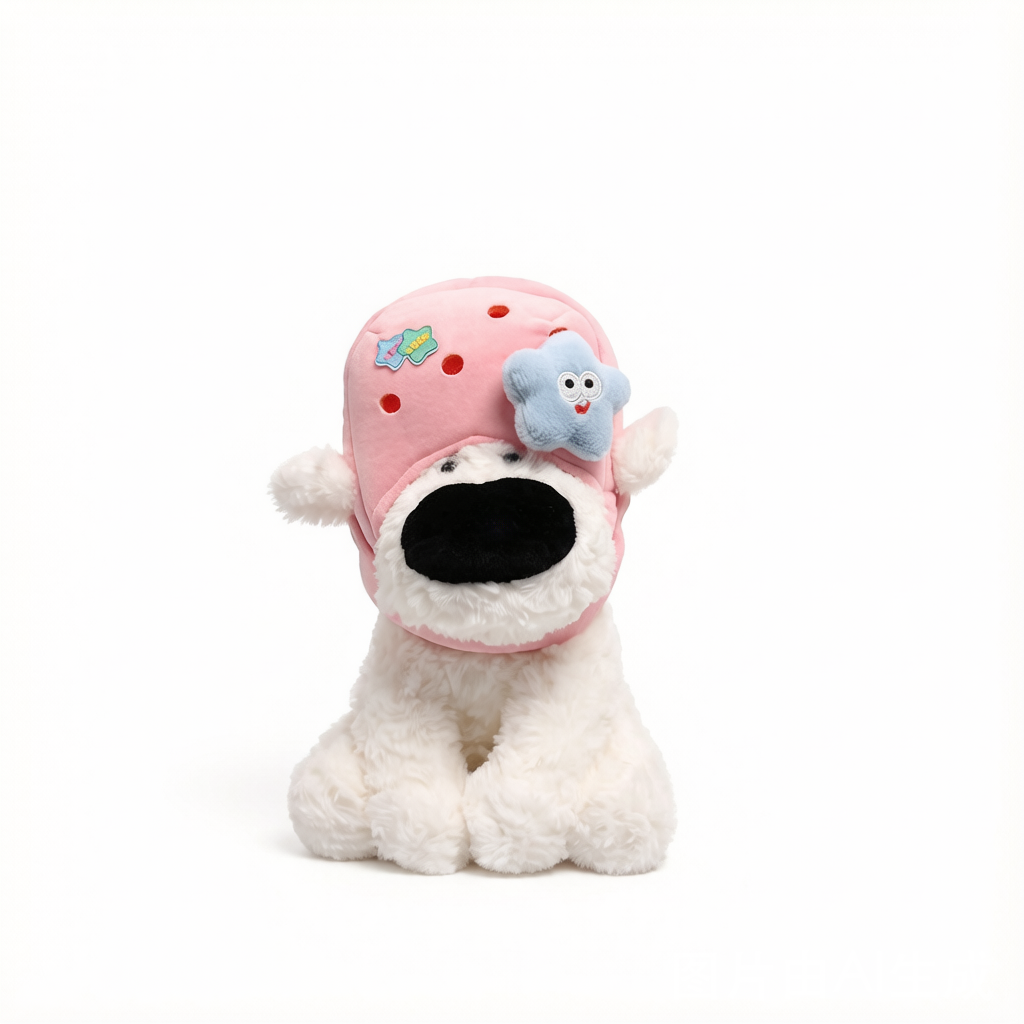 Snot Bear Big-Nose Dog Plush - Cute Hooded Companion Doll