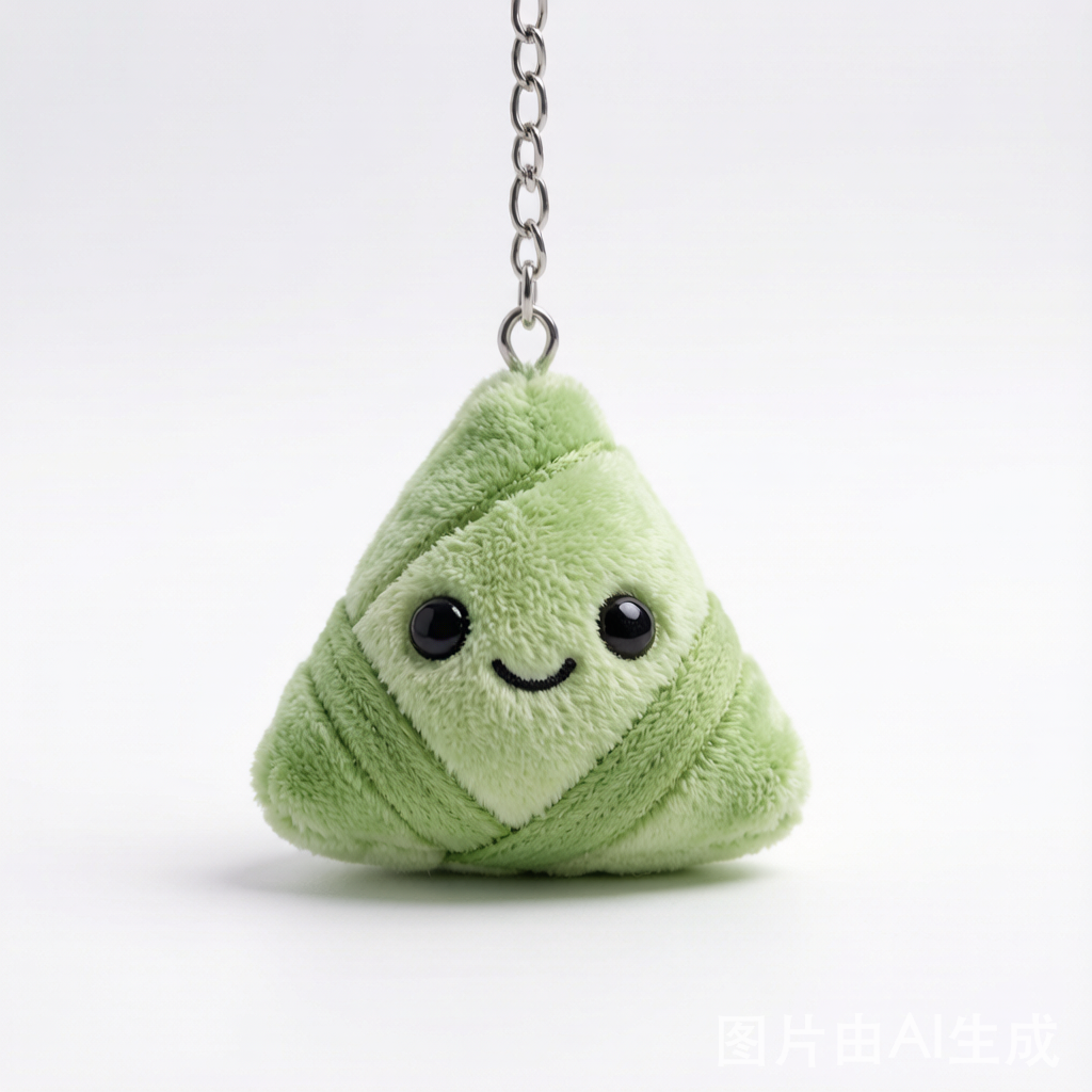 Dragon Boat Zongzi Plush Pendant - Cute Festival Bag Charm