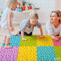 Baby Silicone Crawling Mat - Interlocking Tactile Sensory Floor Tiles