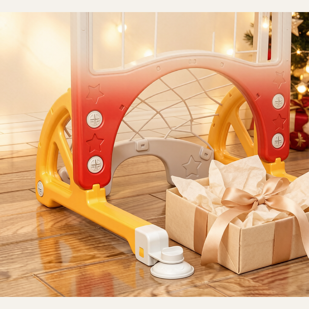 Adjustable Kids Basketball Stand - Height-Adjustable Indoor Hoop Set for Toddlers & Boys Ages 1-6