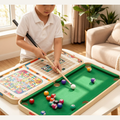 6-in-1 Pool Table for Kids - Indoor Billiard Table Game Parent-Child Educational Toy