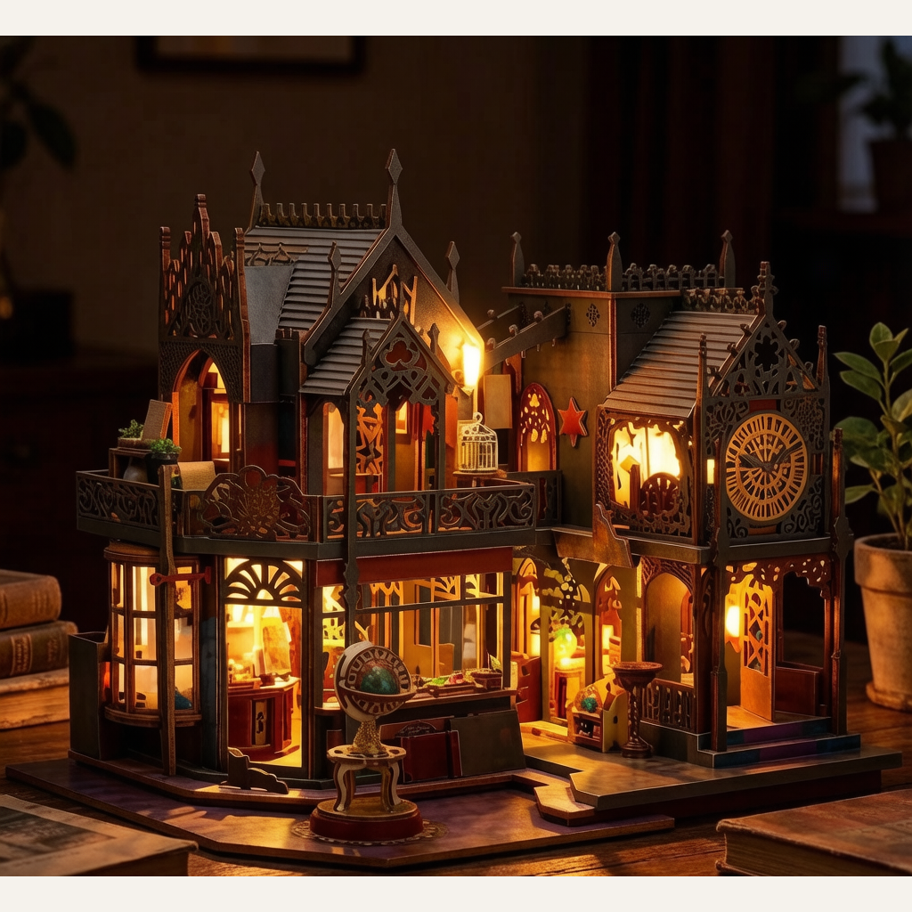 DIY Hand-Assembled Villa Model Ornament - Magic City Miniature Building Kit