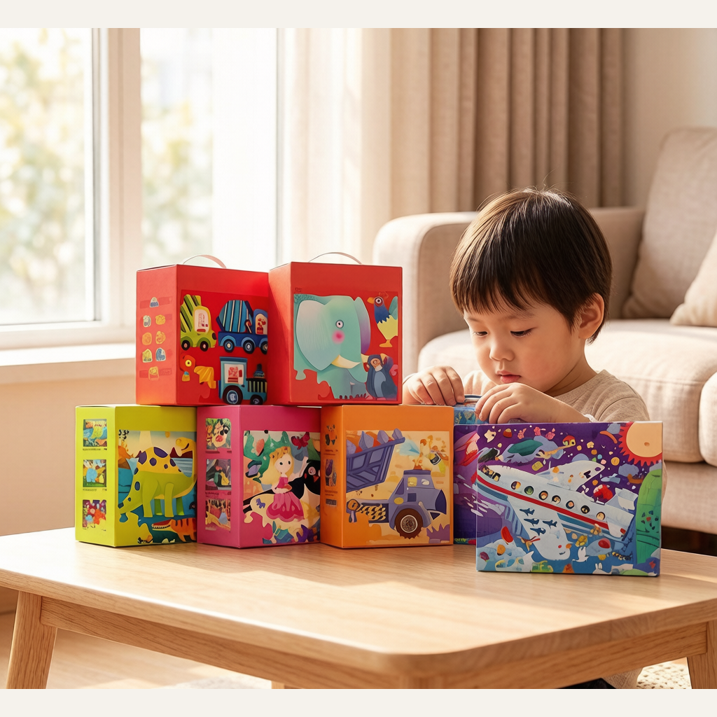 mideer Paper Advanced Puzzle - Car & Dinosaur Educational Toy for Kids