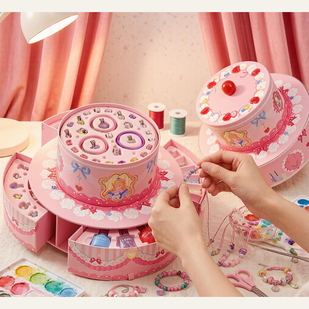 TOI Tuyi Beaded Jewelry Craft Kit - DIY Handmade Bead Gift Box for Girls